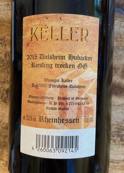 Artikelbild des Artikels “2015er Dalsheim Hubacker Riesling GG trocken “