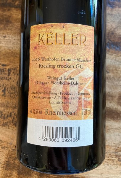 Artikelbild des Artikels “2016er Abts E - Westhofener Brunnenhäuschen Riesling trocken GG “